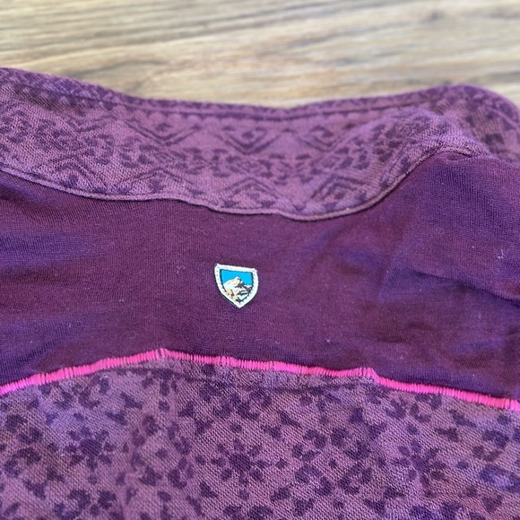 Kuhl Kaskade Zip Neck Long Sleeve Athletic Shirt Women’s SMALL Wool Blend EUC - Picture 9 of 9